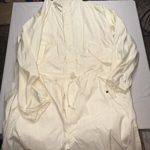 VINTAGE ALPHA INDUSTRIES SNOW CAMO BUTTON UP HOODED PARKA SM W Med PANTS